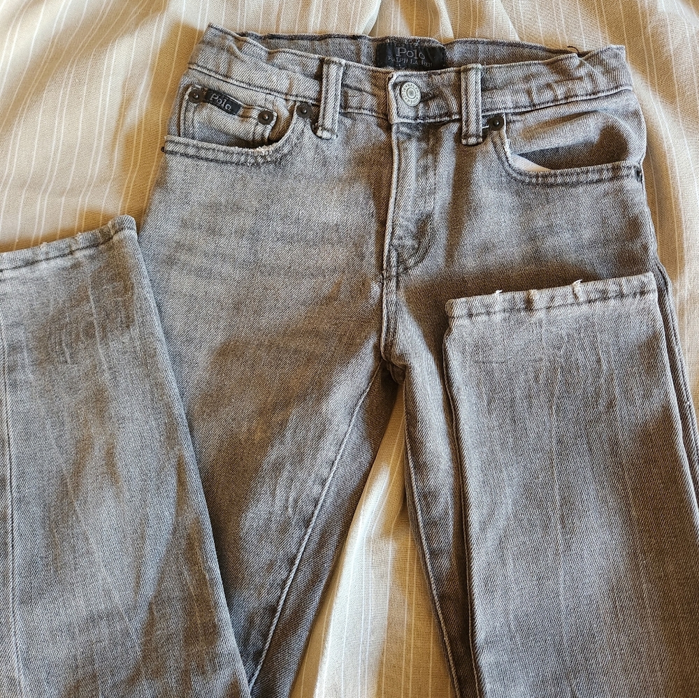 Polo Ralph Lauren grey denim sz 6 hidden adjustable waitband
